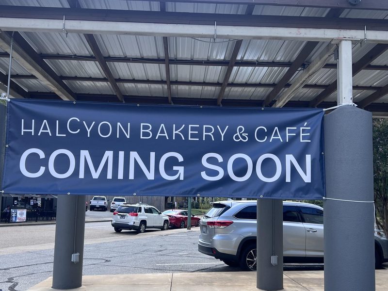 Halcyon Bakery and Cafe coming soon banner at 945 South Cooper